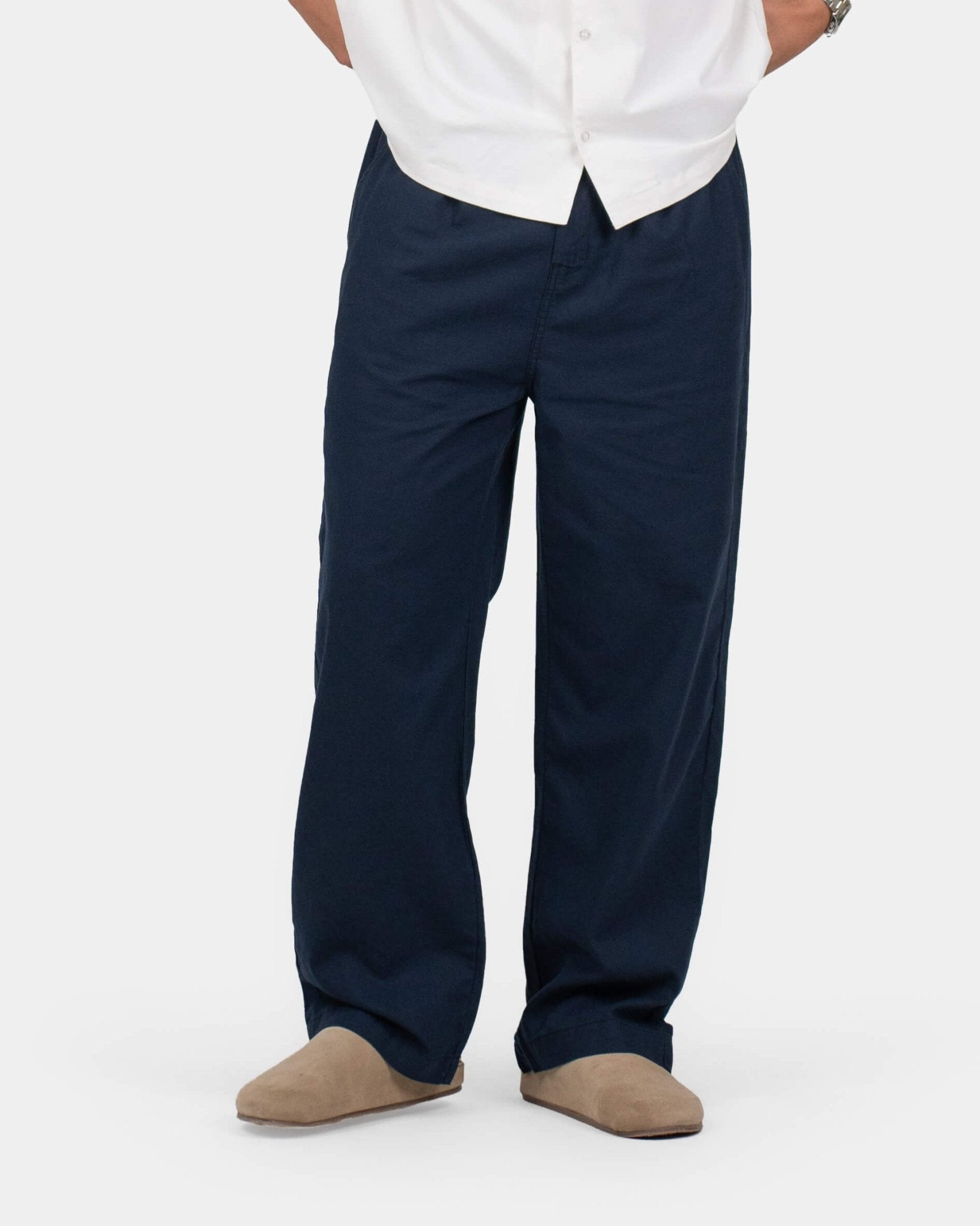 Baggy Hørbukser Navy | Skagen - clothing.dk